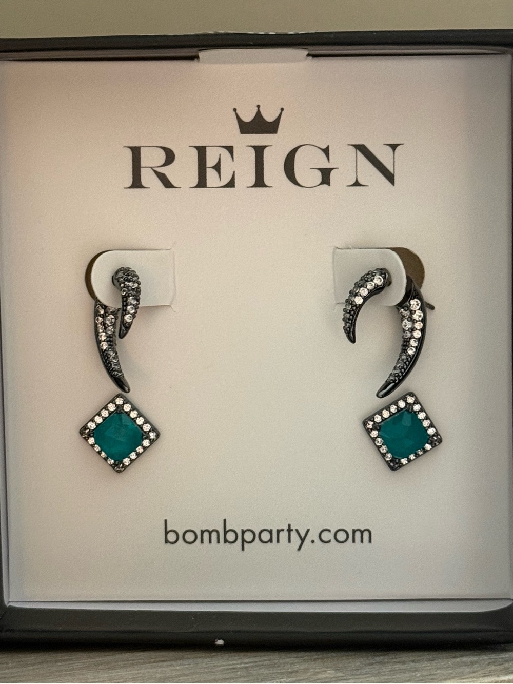 Bomb Party Reign Earrings “Talons of Fire” Brand New!